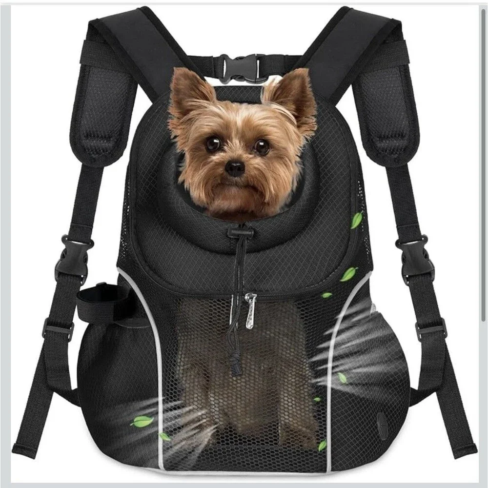 Pet Dog Carrier Backpack Small Dog Front Backpack Ventilated Mesh Dog Travel ...